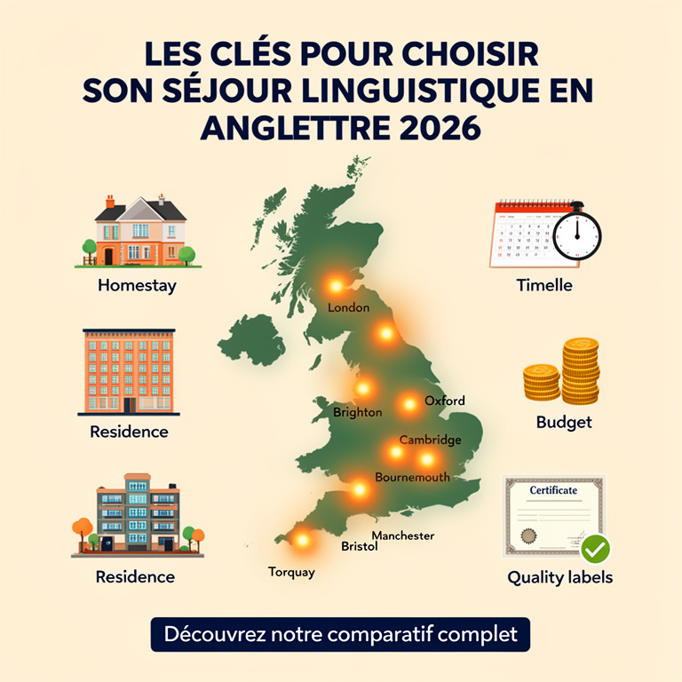 Infographie : sejour linguistique en angleterre
