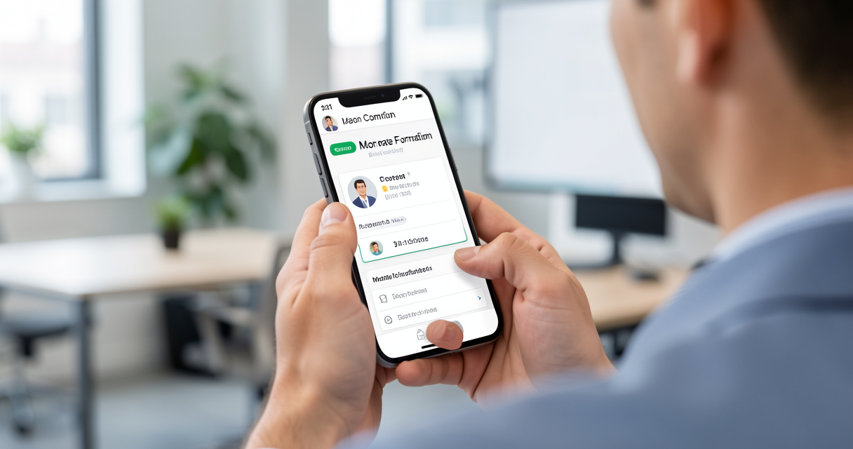 Personne consultant son solde CPF sur l'application mobile Mon Compte Formation