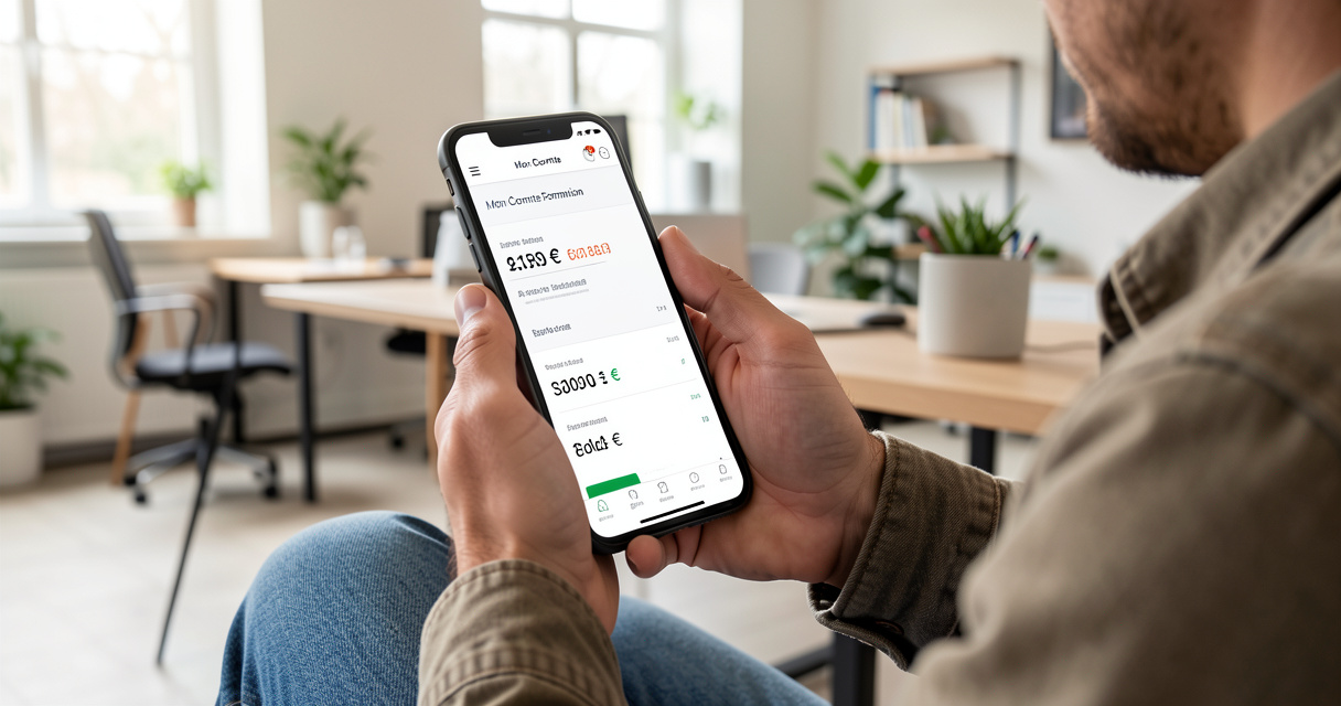 Vérification du solde CPF sur smartphone via Mon Compte Formation