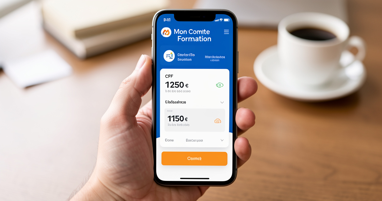 Consultation du solde CPF sur l'application Mon Compte Formation avec un smartphone