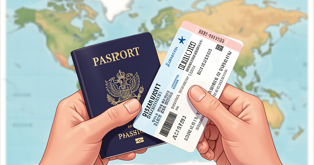 Documents de voyage pour un séjour linguistique pour adolescent : passeport et billet d'avion