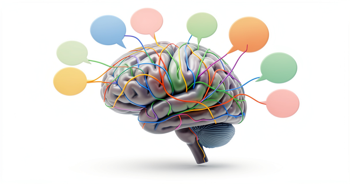 Schéma mental illustrant le lien entre cerveau langage et comportement pour la programmation neuro linguistique
