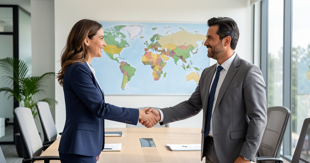 Professionnels en formation espagnol au bureau, échange avec une collègue hispanophone