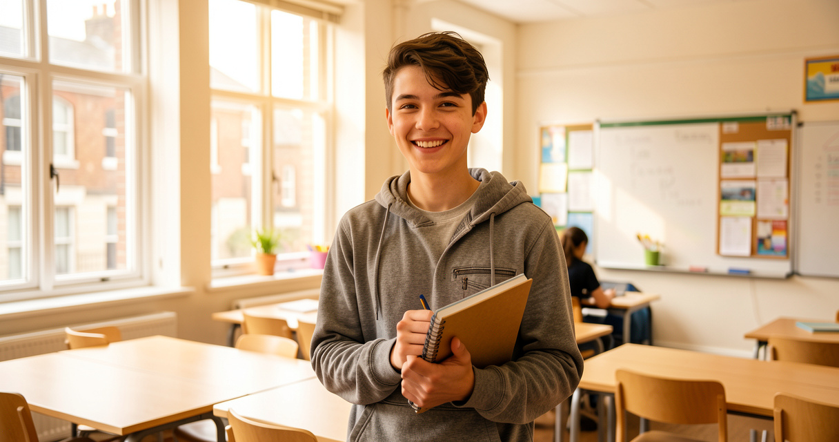 Étudiante en cours dans une école de langue pour un stage linguistique anglais